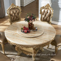 Mesa de jantar redonda de mármore para móveis de casa real